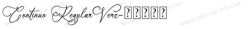 Continuo RegularVers字体转换
